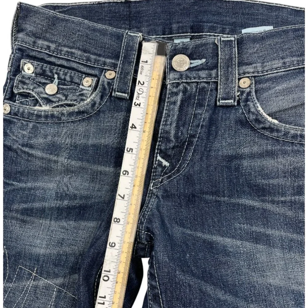 True Religion Distressed Jeans Vintage Slim Straight Women's 28 Fits 32x33 - Picture 10 of 16